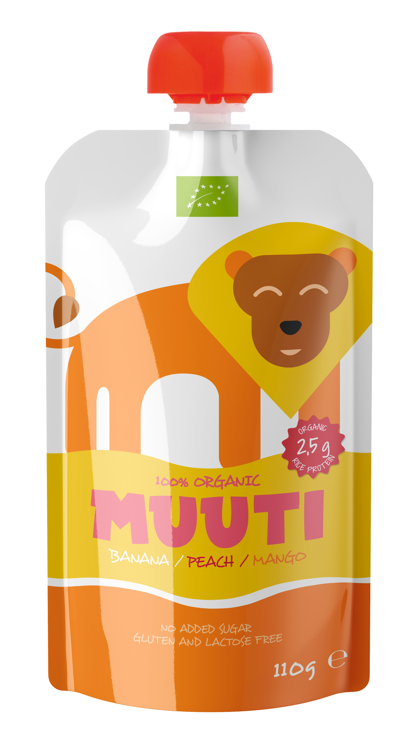 Muuti smoothie 110g 12kk banaani persikka mango luomu — HoReCa-tukku Kespro