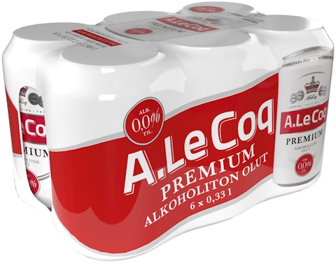 A.Le Coq Premium 0,0% 0,33l 6-pack
