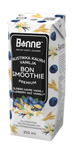 BonSmoothie mustikka-kaura-vanilja 250ml smoothie