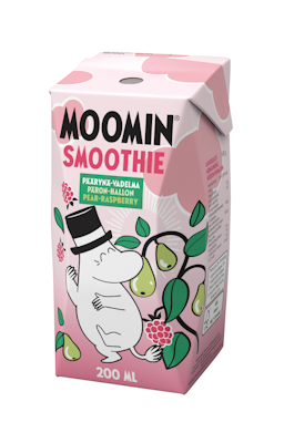 Moomin smoothie 200ml päärynä-vadelma