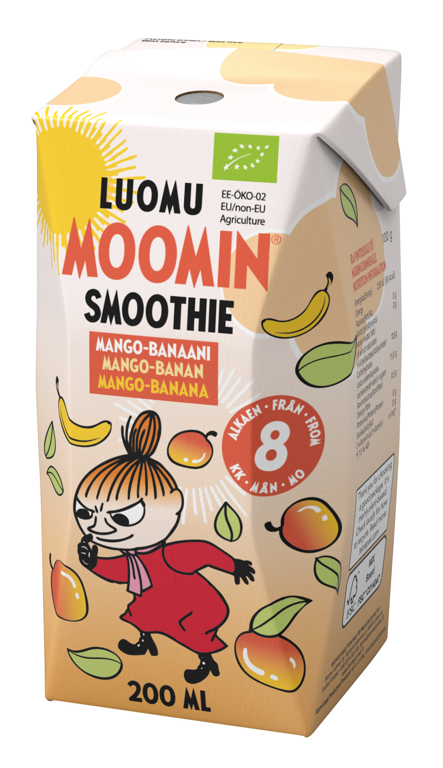 Moomin Luomu smoothie mango banaani 200ml 8kk