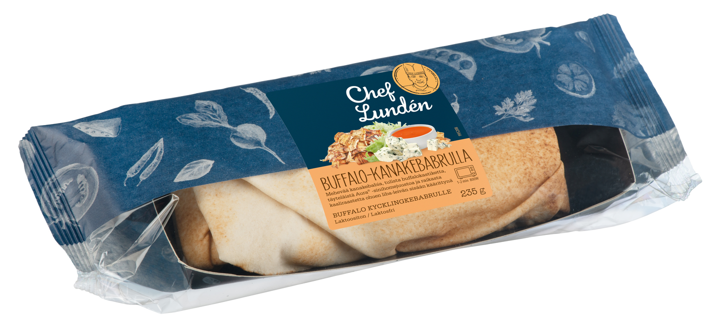 Chef Lundén buffalo-kanakebabrulla 235g