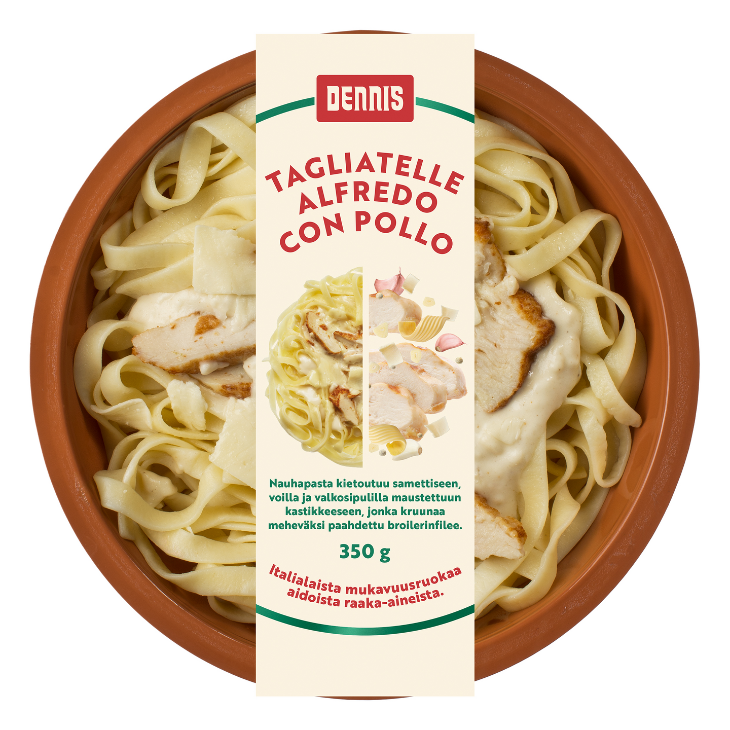 Dennis tagliatelle alfredo con pollo 350g