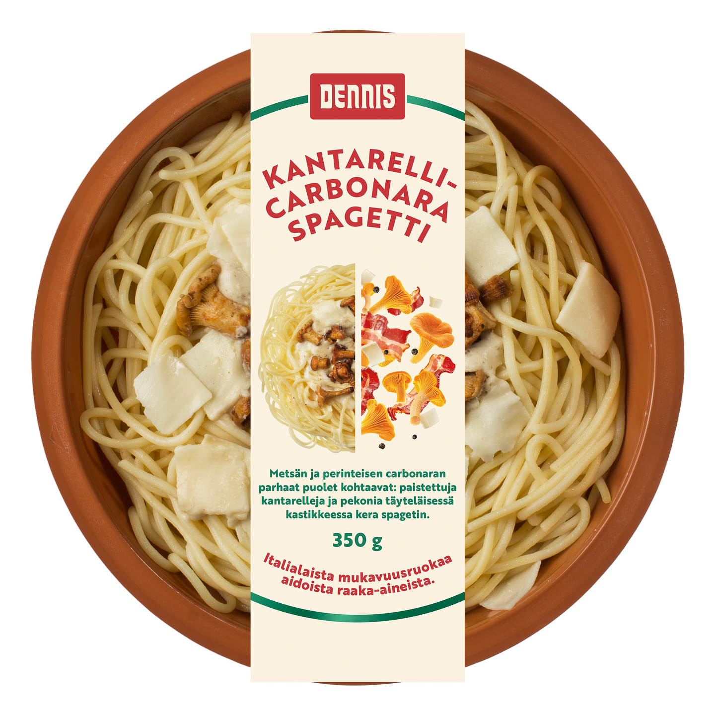 Dennis kantarelli-carbonara spagetti 350g