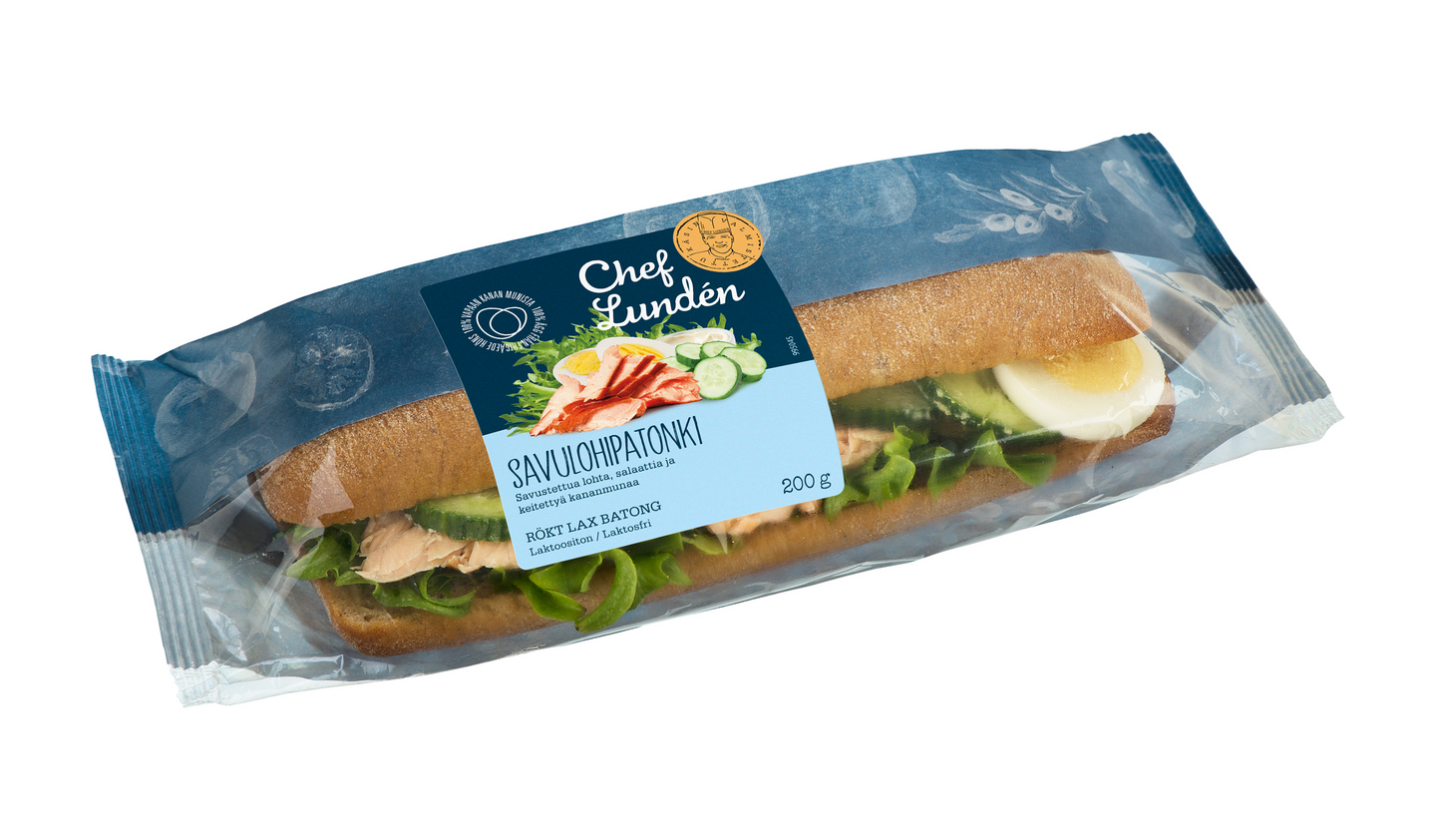 Chef Lunden lämminsavulohi tumma patonki 200g