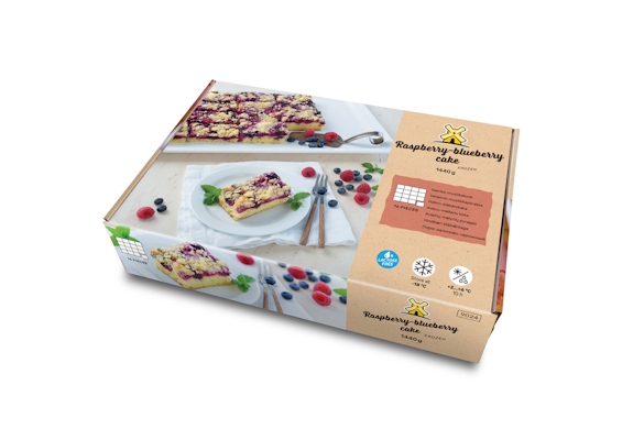 Eesti Pagar Vadelma-mustikkapiirakka 16 palaa/1440g pakaste