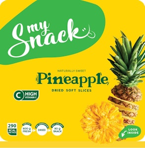 MySnack kuivattu pehmeä ananas 80g