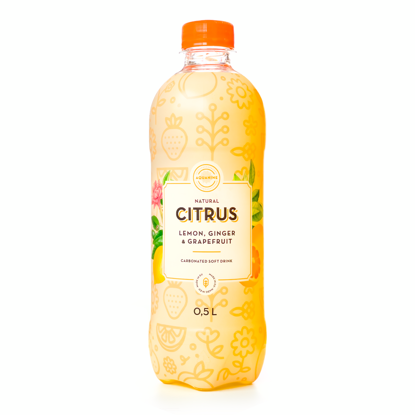 Aquanine Citrus Sitruuna-Inkivääri-Greippi virvoitusjuoma 0,5l