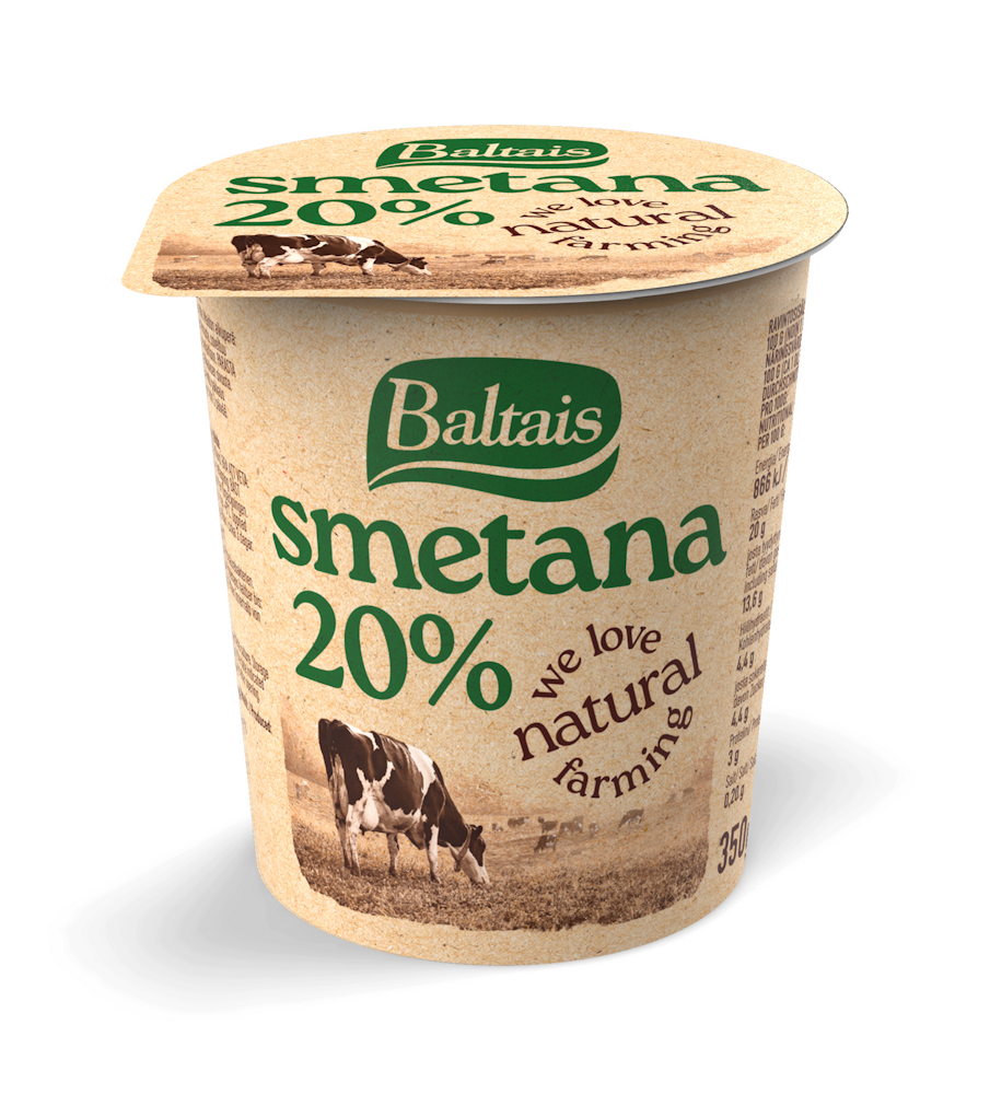 Baltais smetana 20% 350g - HoReCa-tukku Kespro