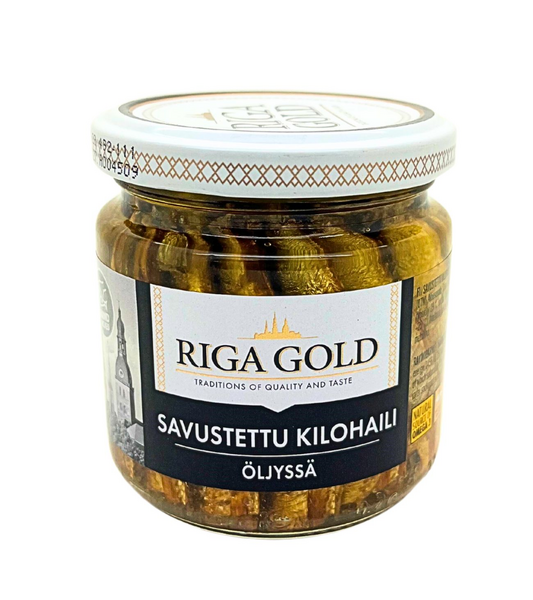 Riga Gold Savustettu Kilohaili öljyssä 185g/129g
