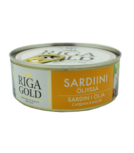 Riga Gold Sardiinipala öljyssä 240g/168g