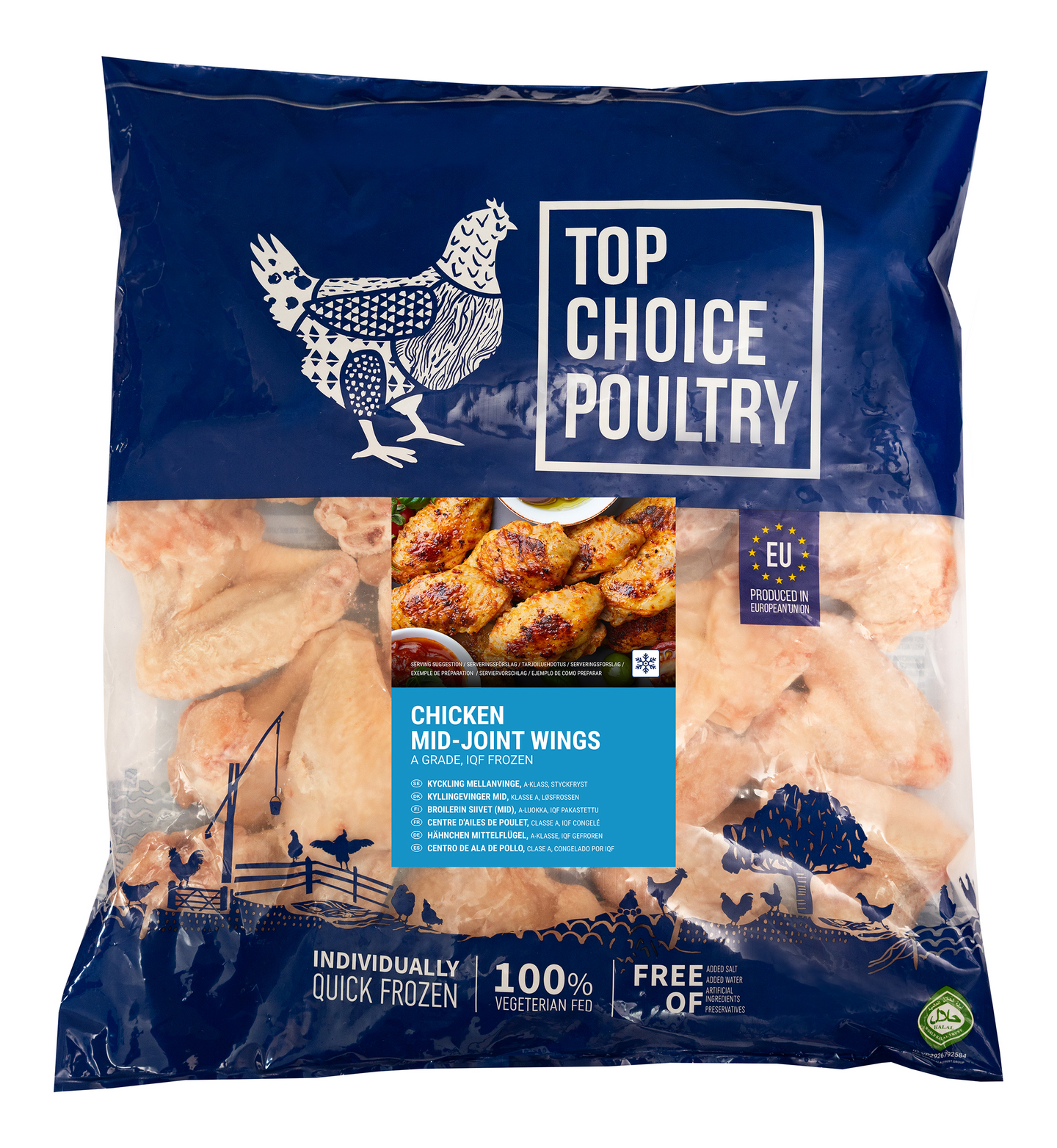 Top Choice poultry Kanan siivet (middle) 2kg pakaste