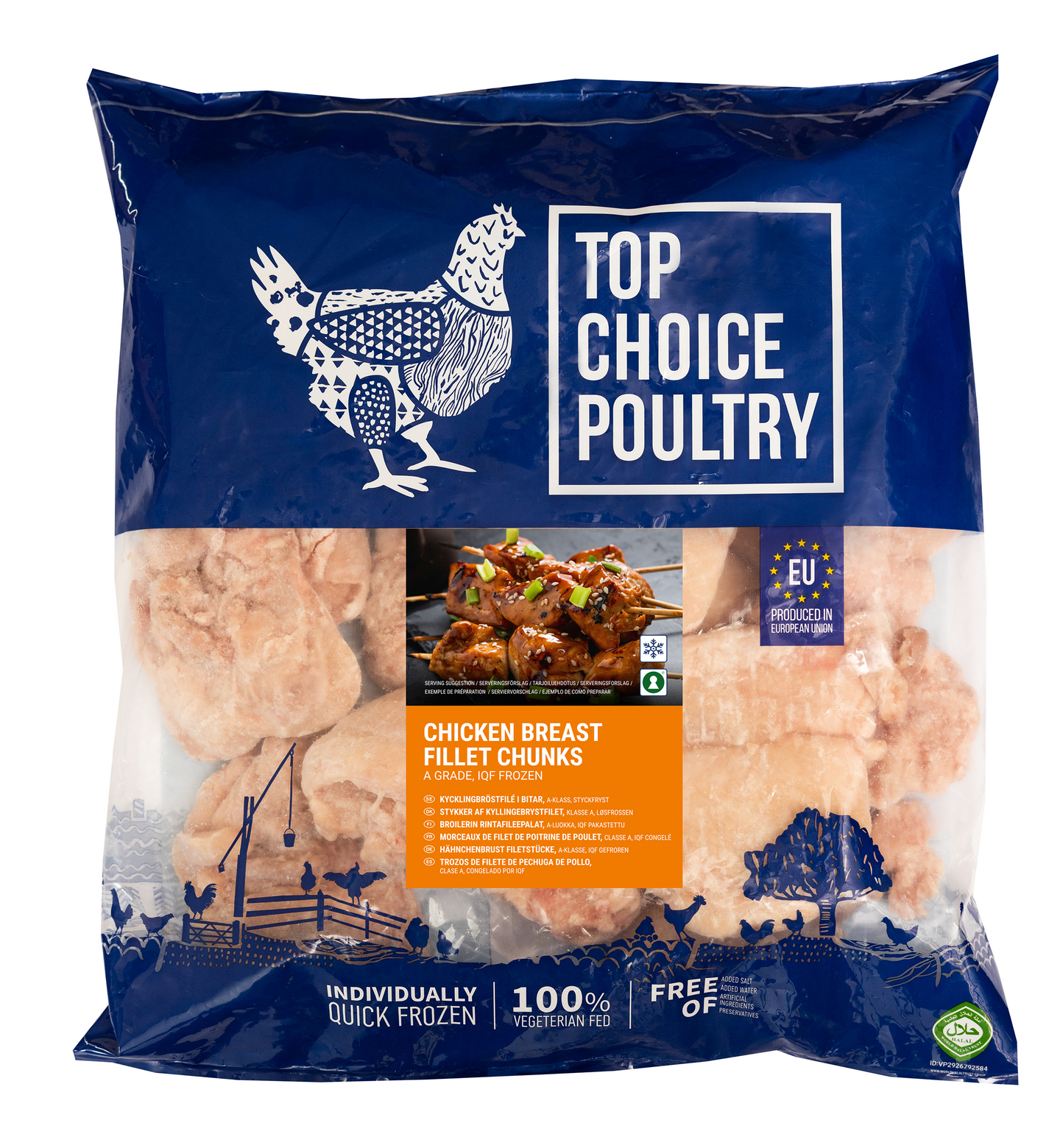 Top Choice poultry Kanan rintafileepalat nahaton luuton 2kg pakaste