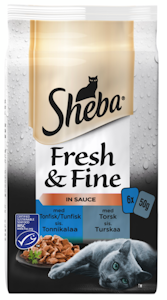 Sheba Fresh&Fine 6x50g Kalalajitelma kastikkeessa MSC