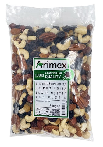 Arimex Luxuspähkinöitä ja rusinoita 500g