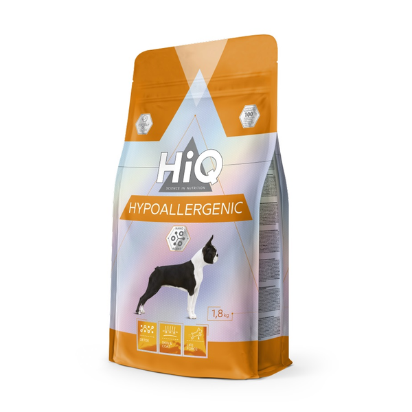 HiQ Hypoallergenic koirien täysravinto 1,8 kg