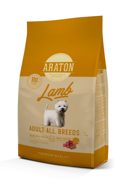 ARATON All Breeds Adult Lammas koirien täysravinto 3 kg
