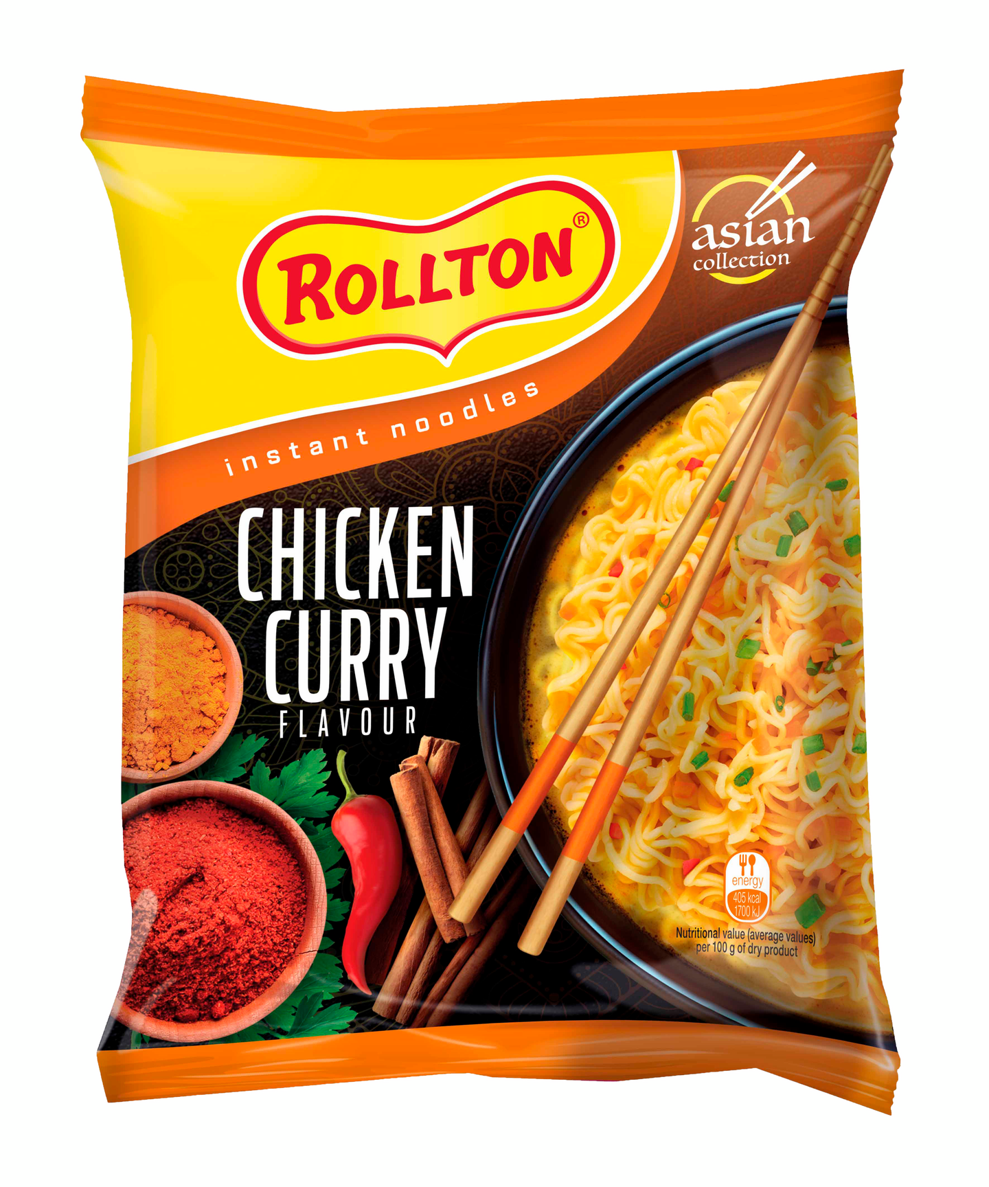 Rollton Asia Curry-kananmakuinen nuudeli 65g | K-Ruoka Verkkokauppa