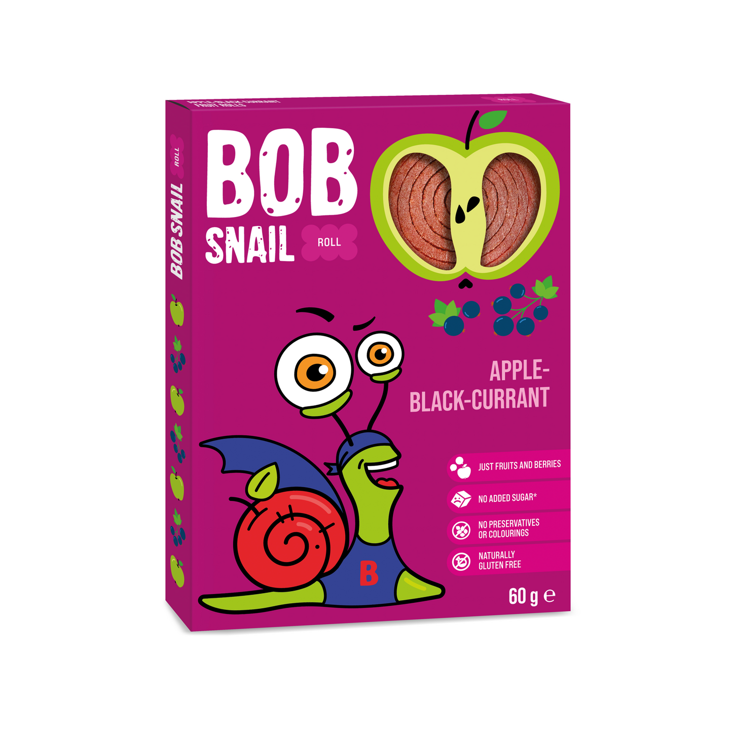 Bob Snail omena- mustaherukkarulla 60g