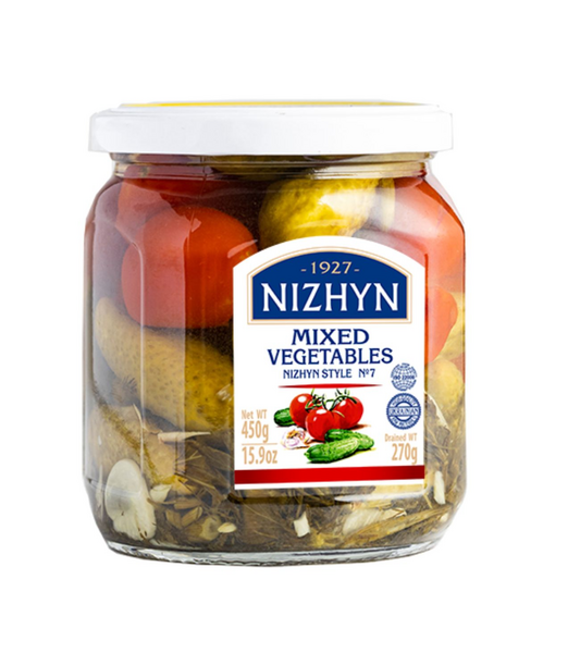 Nizhyn Marinoitua kurkkua ja tomaatti 450g/ 270g