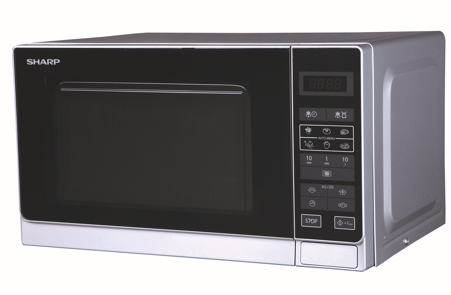 Sharp R-242INW -mikroaaltouuni, hopea