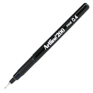 Artline EK-200 kuitukynä 0,4mm musta