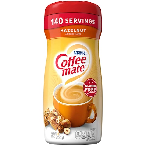 Nestlé Coffee mate hazelnut creamer 425g
