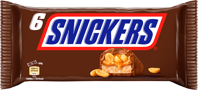 Snickers suklaapatukka 6x50g 1/3LAVA