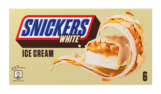 Snickers patukat White 6x40,8g/44.6ml