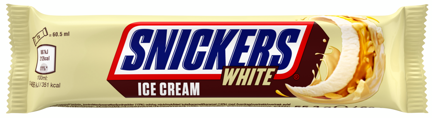 Snickers jäätelöpatukka White Xtra 55,3g