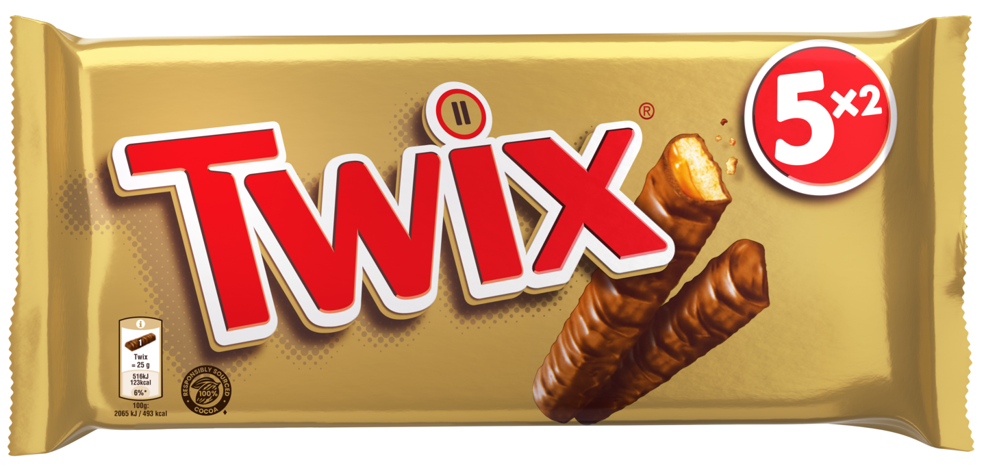 Twix suklaapatukka monipakkaus 5-pack 250g QPA