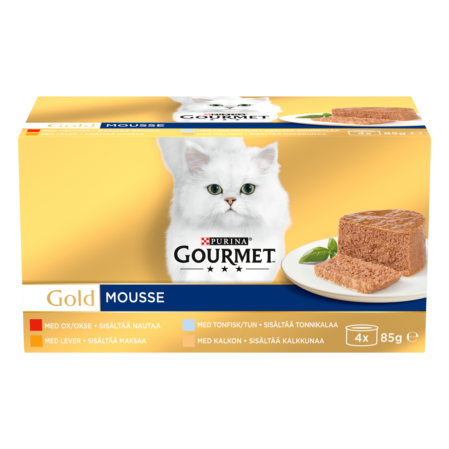 Gourmet Gold Mousse-lajitelma 4x85g kissanruoka