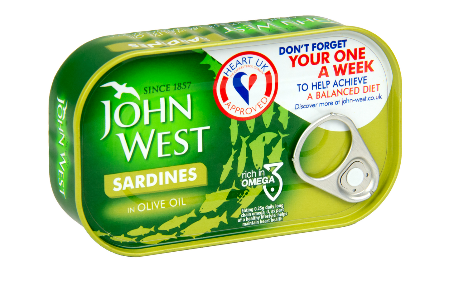John West sardiinit oliiviöljyssä 120/90g