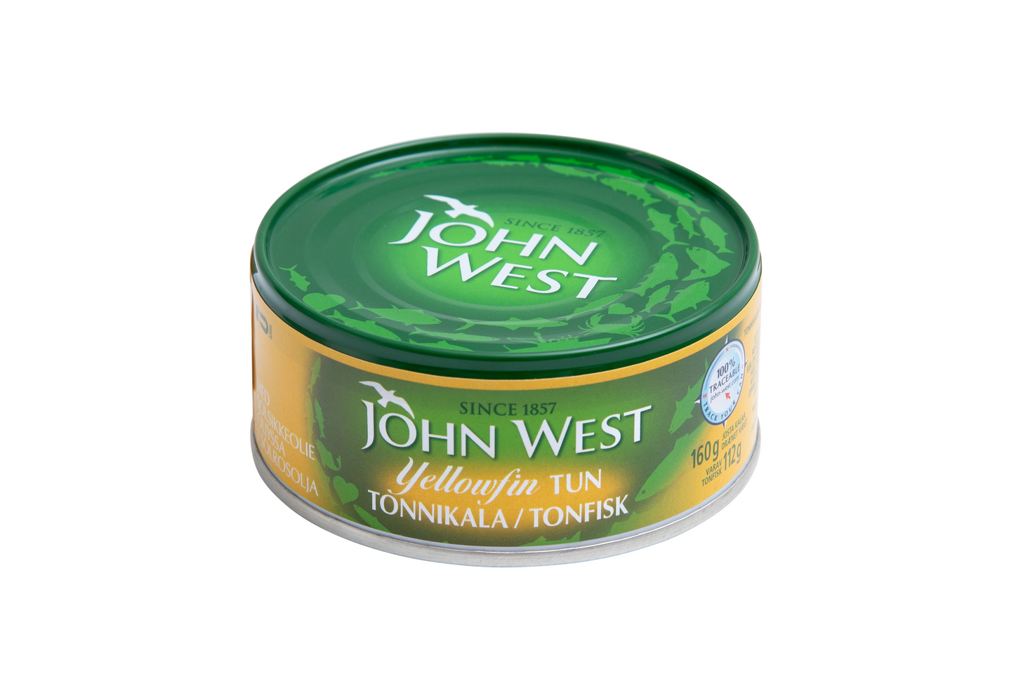 John West Yellowfin tonnikalaviipaleita auringonkukkaöljyssä 160g/112g