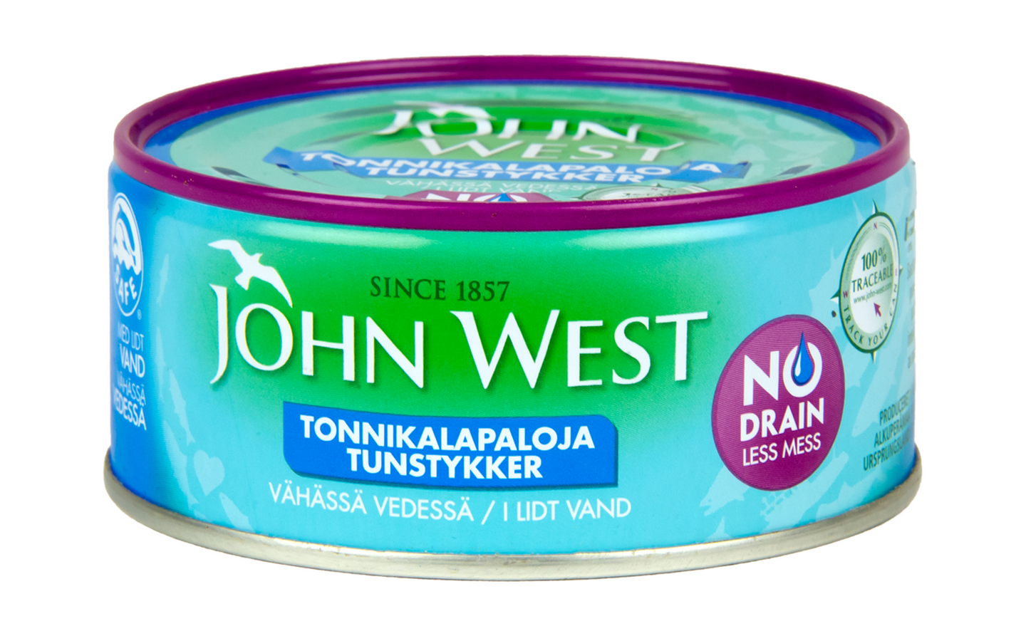 John West meheviä valutettuja tonnikalapaloja vähässä vedessä 120g