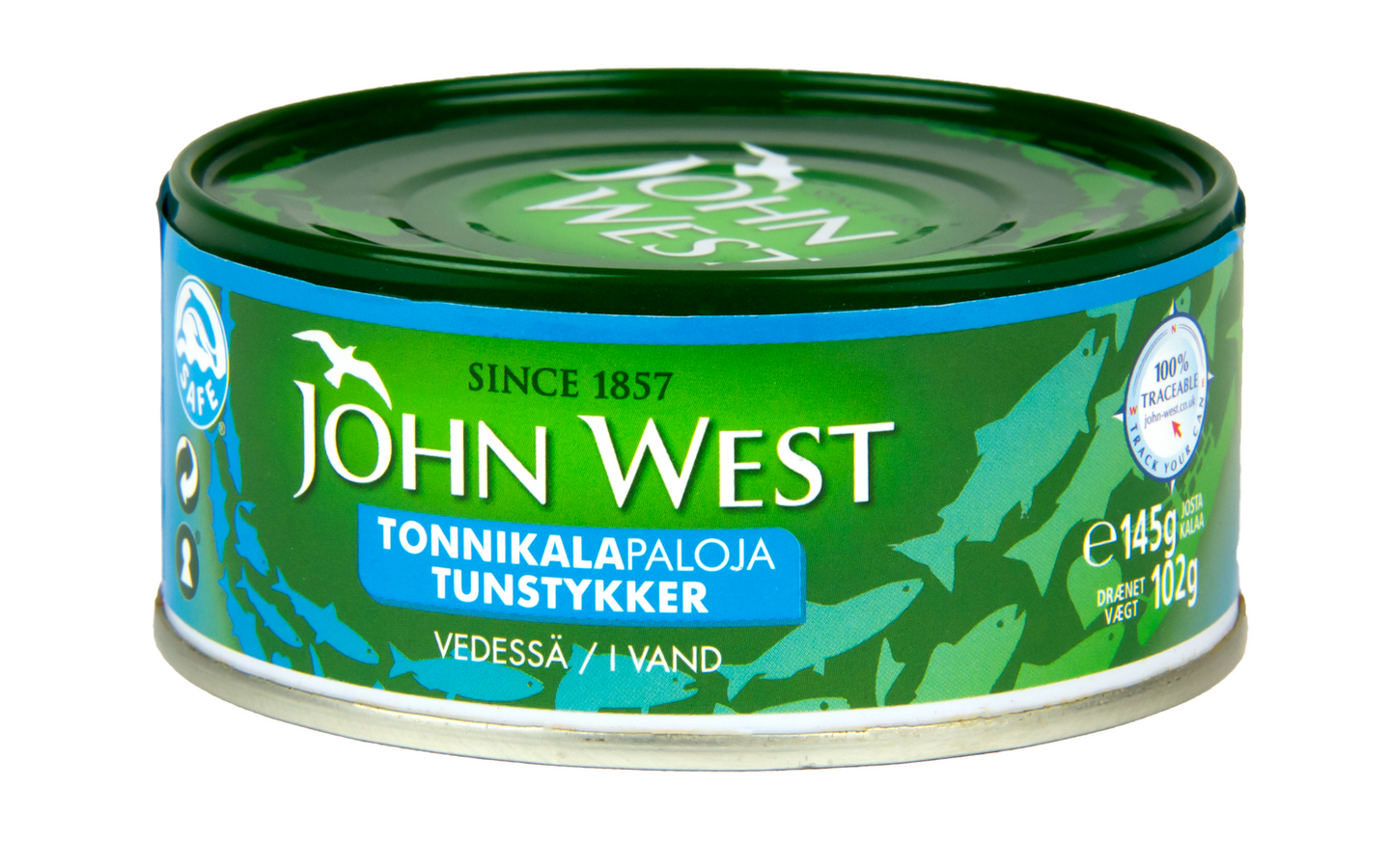 John West Tonnikalapaloja vedessä 145g/102g
