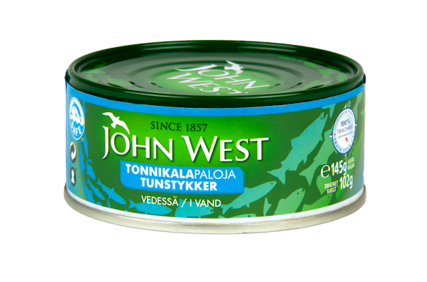 John West Tonnikalapaloja vedessä 145g/102g