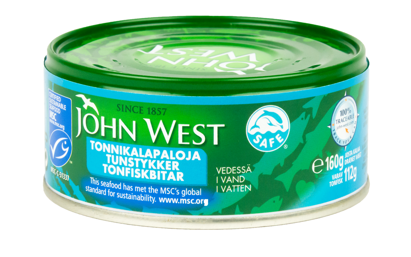 John West tonnikalapalat vedessä 160g/112g MSC