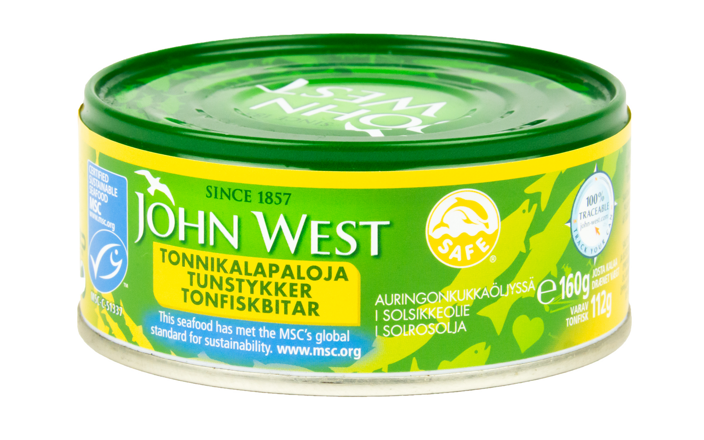John West tonnikalapalat auringonkukkaöljyssä 160g/112g MSC