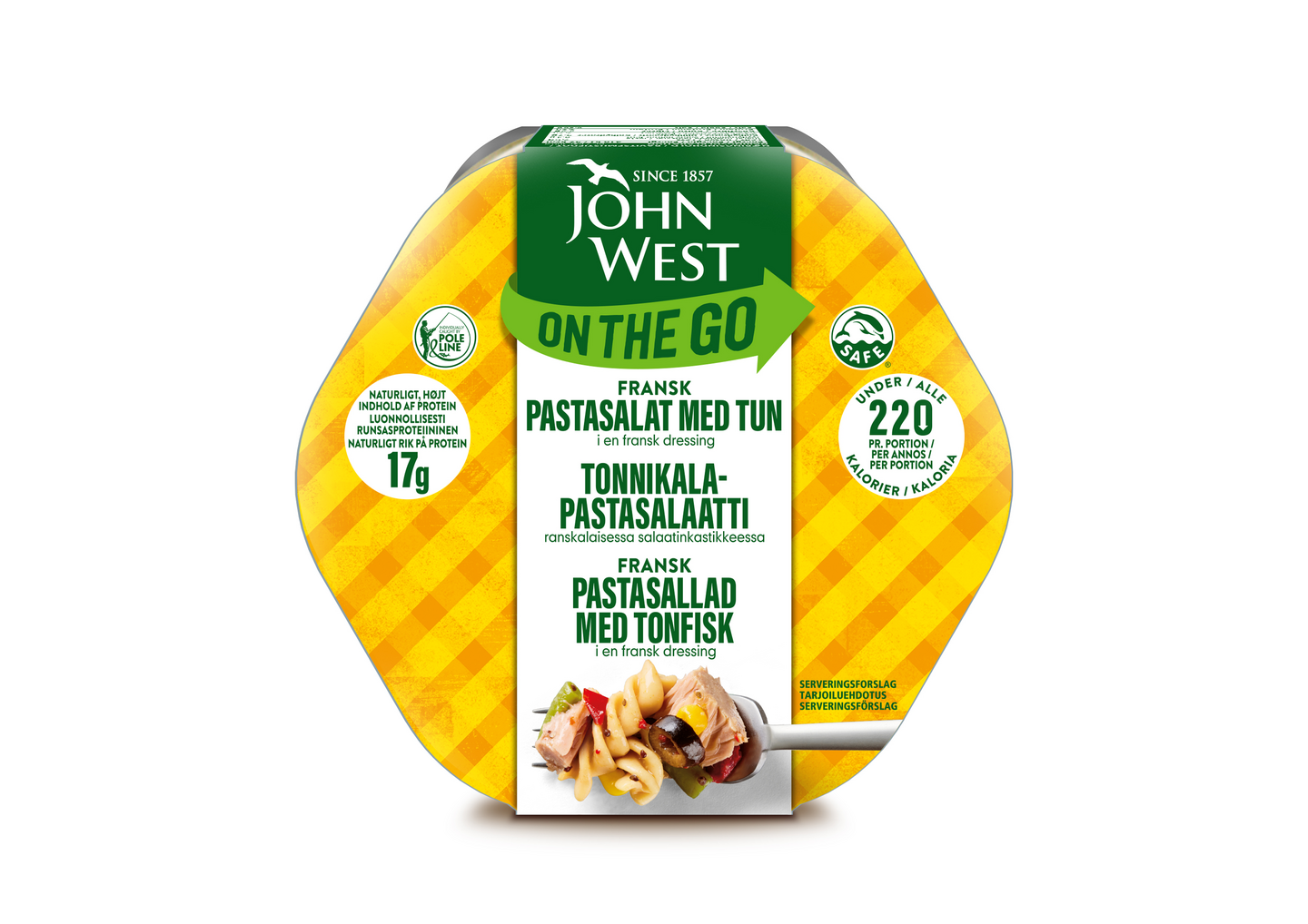 John West On The Go Ranskalainen tonnikala-pastasalaatti 220g