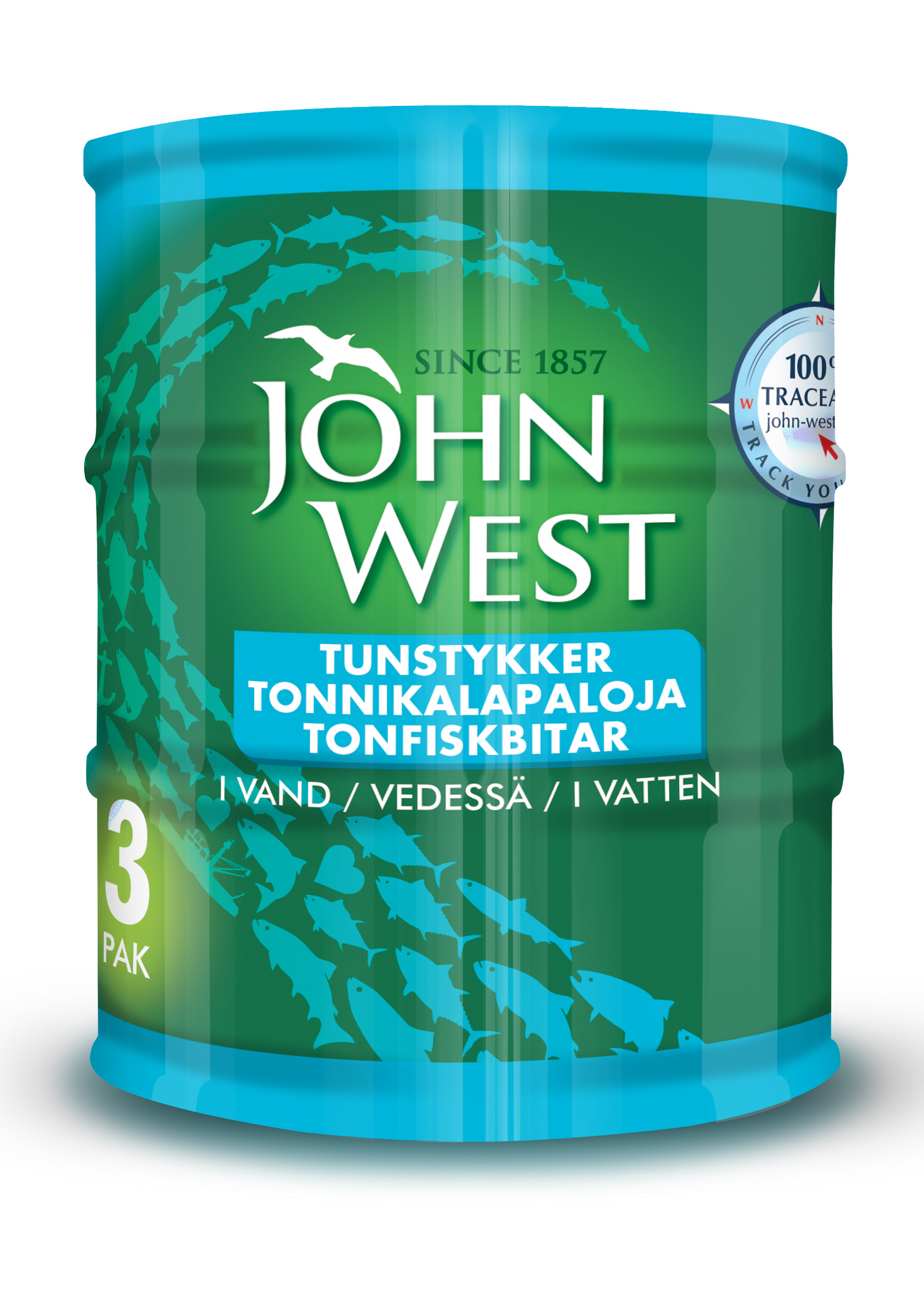 John West Tonnikalapaloja vedessä 3x145g/102g