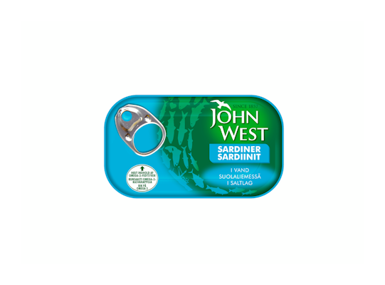 John West Sardiinit suolaliemessä 120g/90g