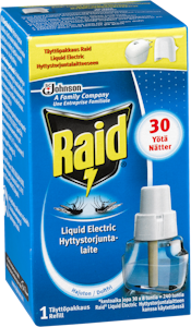 Raid Liquid Electric sähköinen hyttyskarkotin 30 yötä täyttöpakkaus