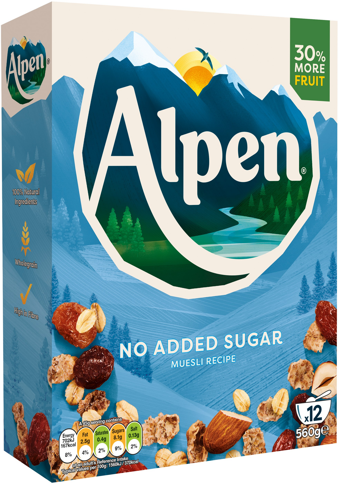 Alpen makeuttamaton mysli 560 g