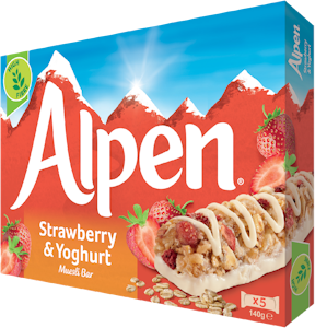 Alpen Strawberry & Yoghurt myslipatukka 5x29 g