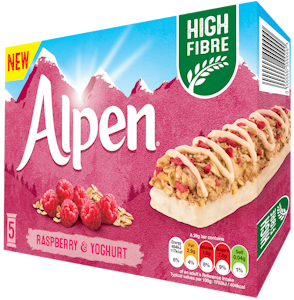 Alpen Vadelma & jogurtti myslipatukka 5x29g