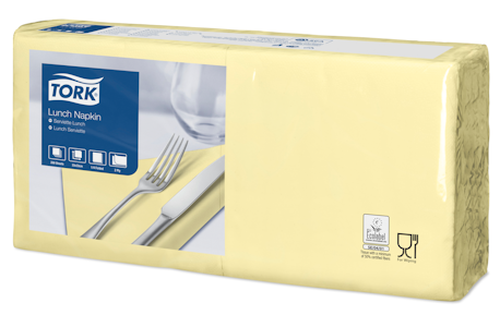 Tork Lunch-lautasliina samppanja 200 kpl/33cm 2krs 1/4 taitto