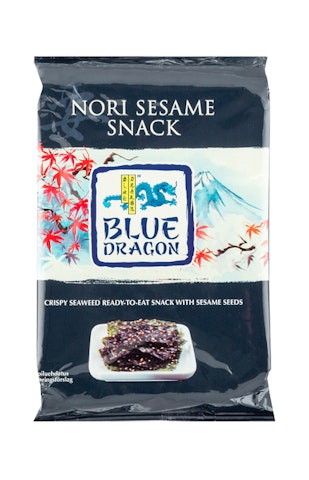 Blue Dragon Nori Sesame Snack paahdettu merilevä snack seesaminsiemenillä  4,5g | K-Ruoka Verkkokauppa