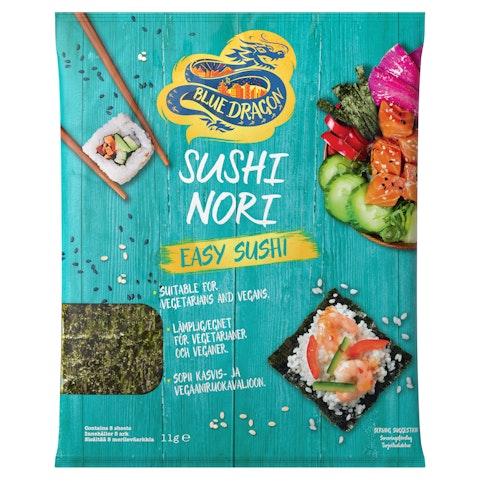 Blue Dragon Sushi Nori 5kpl paahdettu merilevä 11g