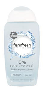 Femfresh 0% Sensitive Wash 250ml -hajusteeton intiimipesuaine herkälle iholle